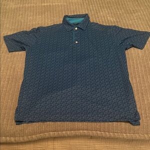 FootJoy Navy Patterned Polo Shirt